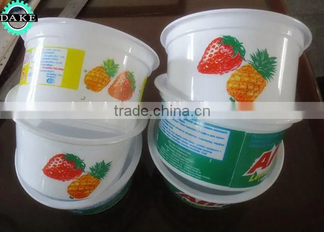 DAKE-350T plastic bucket offset printing machine with UV curing
