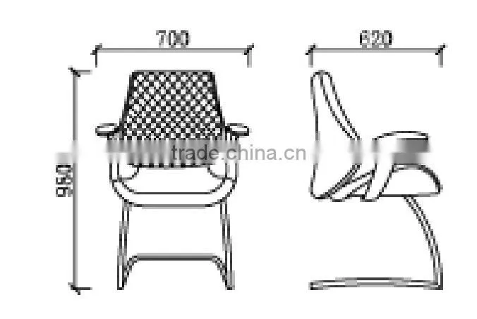 White racing style office leather chair GZH-CK0036