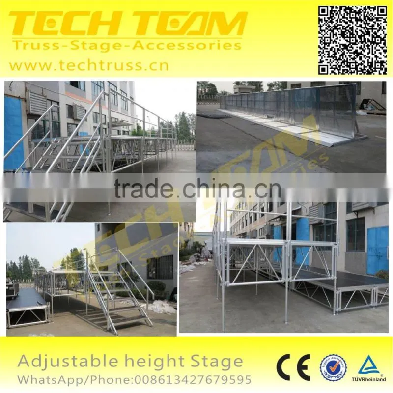 ST3-Stage Aluminum Adjustable catwalk aluminum stage for event