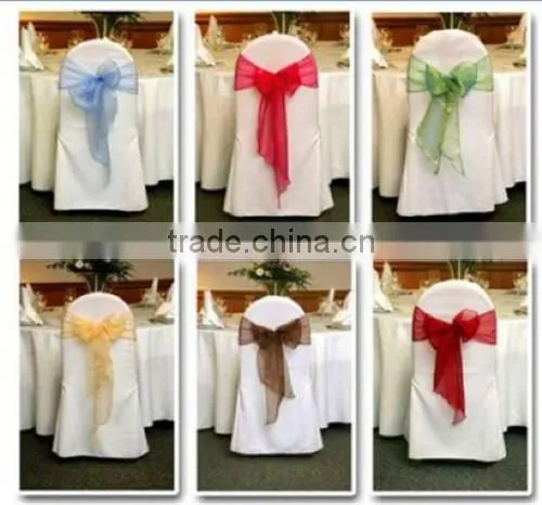 100% Polyester Organza Chair Sash for Wedding/Party