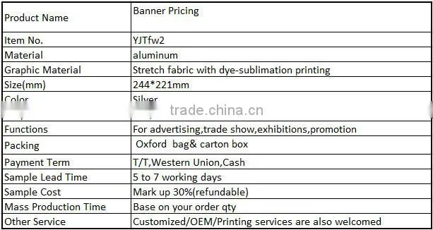 China Factory As Seen On TV Hot Sales On Alibaba Banner Pricing