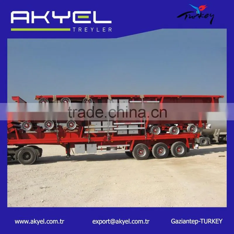 2 or 3 axles platbed container semi trailer