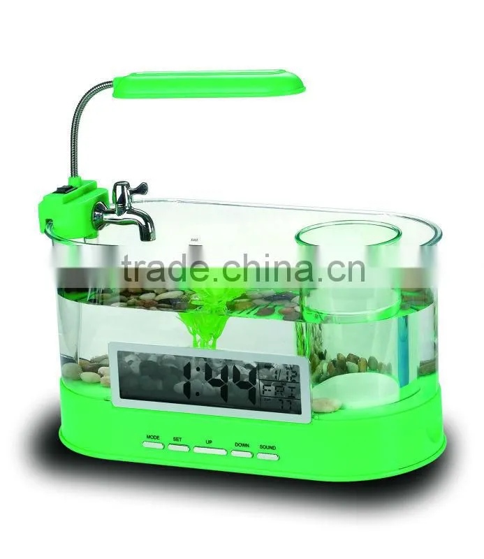 Fashionable USB Aquarium Desktop Fish Tank with led light