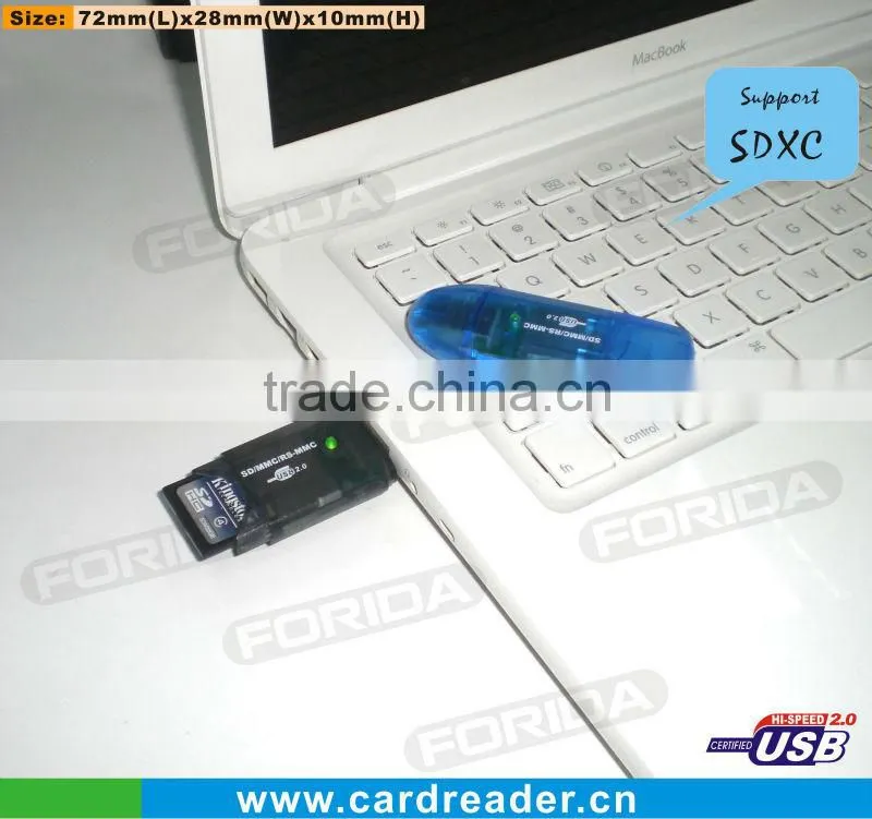 Mini sigle usb card reader usb2.0 card reader