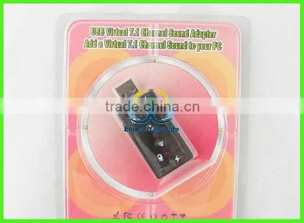 USB 7.1 Channel Sound Card Adapter External USB Audio Card Adapter