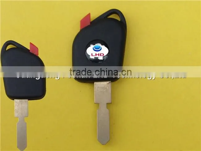 Transponder chip key casing shell cover with red plug 406 blade for Peugeot