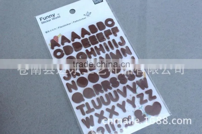 OEM felt sticker,felt sticker for home decoration ,custom felt sticker christmas