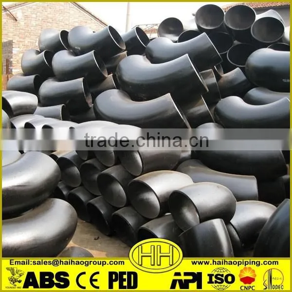 China supplier ASTM A234 WPB Carbon steel fitting 90 degree elbow with ISO Certificate
