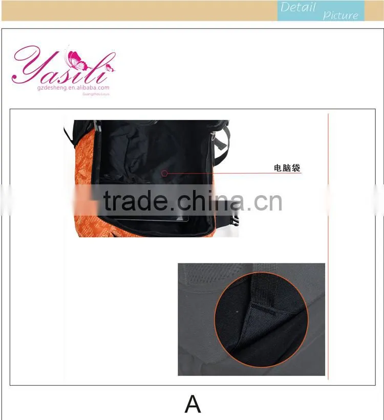 2014 multiple color selling nylon waterproof laptop backpack, motorcycle backpack in Guangzhou