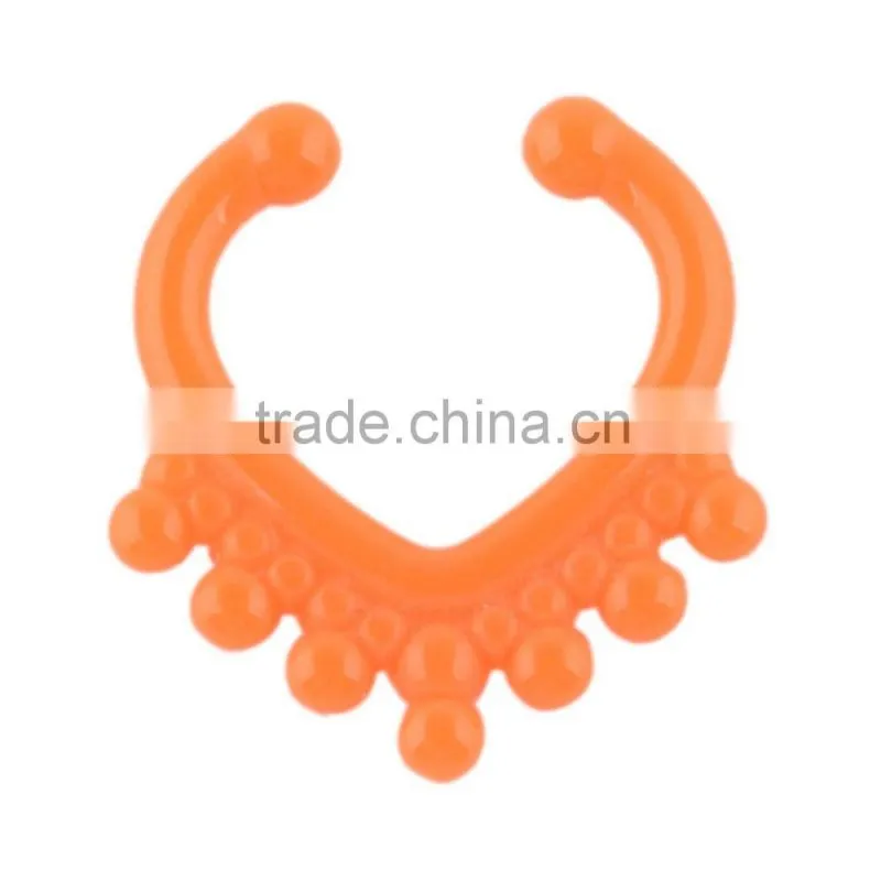 UV Septum Fake Septum Non Piercing Acrylic Septum Nose Ring