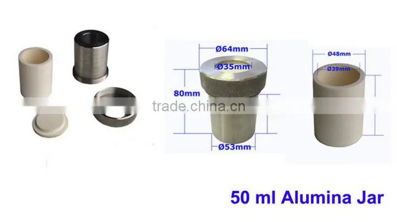 Desktop High Speed Vibrating Lab Ball Mill with 50mL Alumina Jar