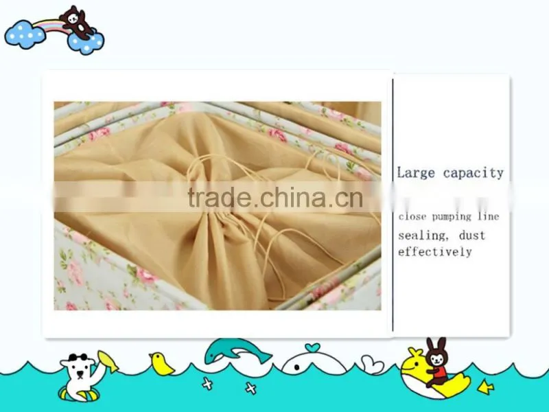 YIWU RODA 100%canvas fashionable floral high-capacity folding storage box