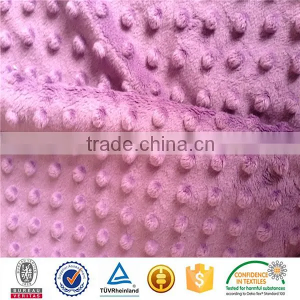 2016 hot selling fashion design SGS checked high quality minky dot rose blanket