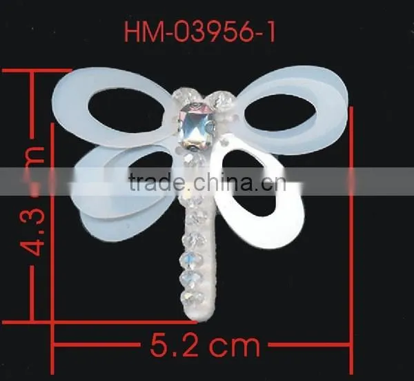 Handmade White Dragonfly Decorative Flower For Dresses Gift Crafts