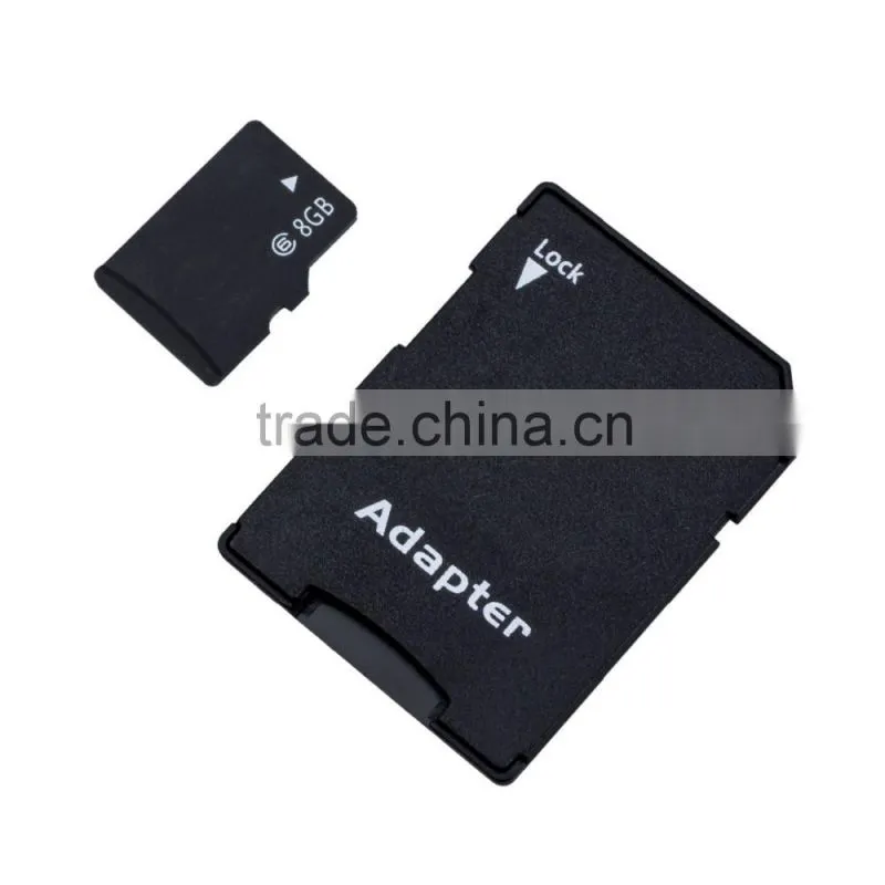 Taiwan made OEM TF micro memory card 2gb 4gb memory card with adaptor in plastic case