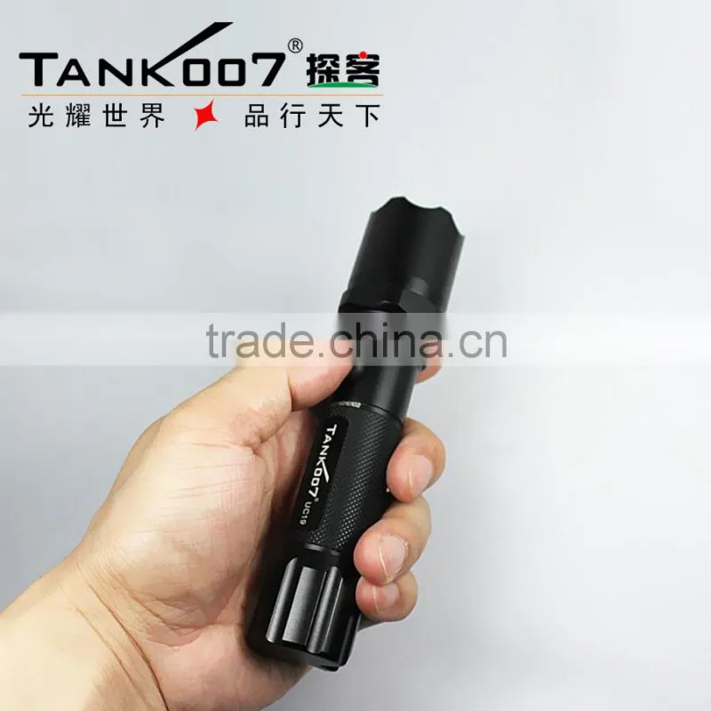 TANK007 police security led flashlight usb police light usb led torch lamp