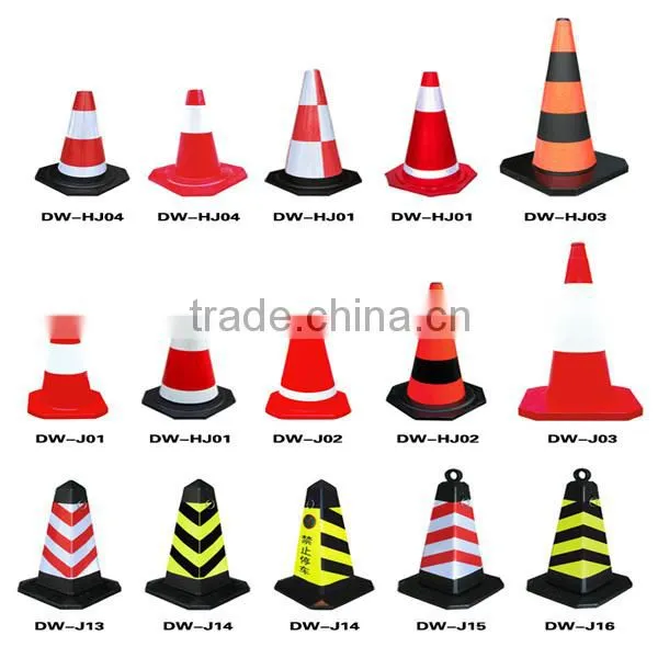 Orange Safety Rubber Cone with Light