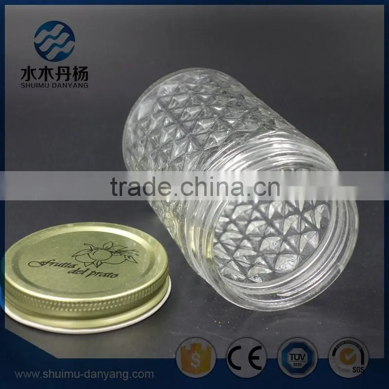 Unique 300ml mason glass jar food jar spice jar