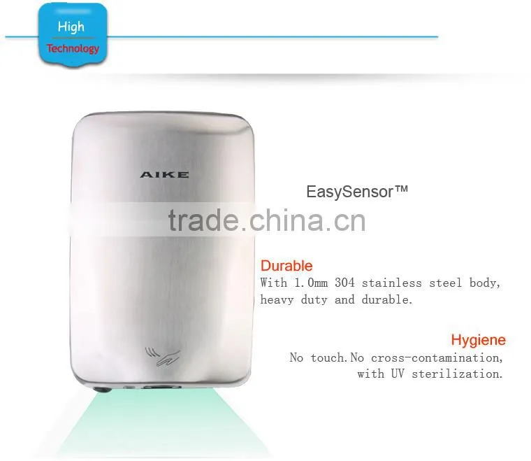 AK2803 Stainless Steel 304 Small High Speed Air Automatic Hand Dryer
