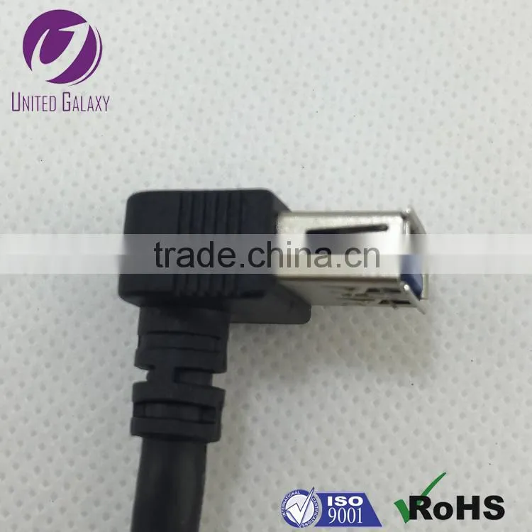 USB AM to right angle USB femal extention cable