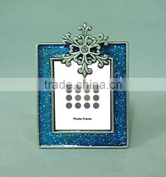 3x3 Metal Snowflake Picture Frame