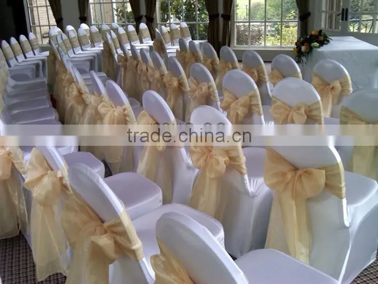 Organza Fabric Material and Plain Dyed Pattern Organza Chair Sash
