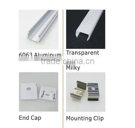 2015 wholesaler products pc cover frosted aluminium profile for kitchen cabinet