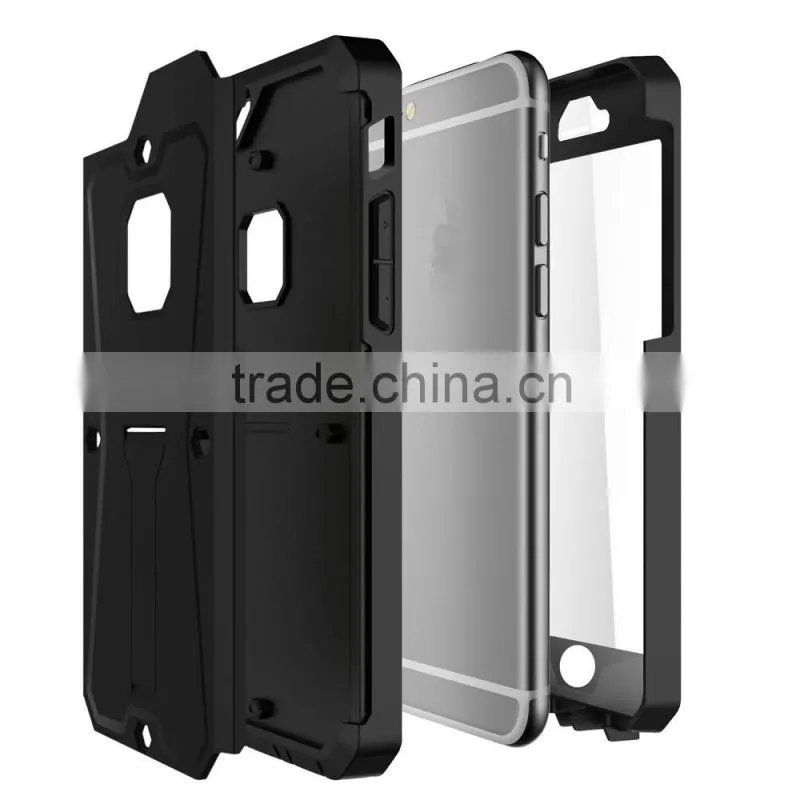 3 in 1 armor phone case for iphone 6s 6 plus with kickstand and strong shockproof function
