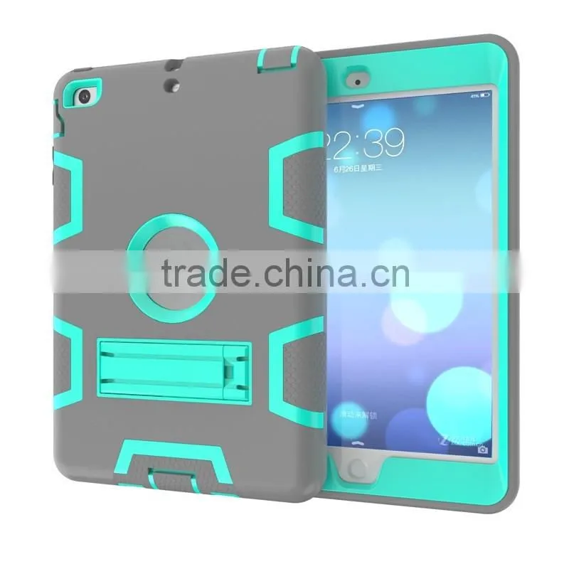 Fashion and special designde Contrast color tablet case for ipad mini 3 with kickstand
