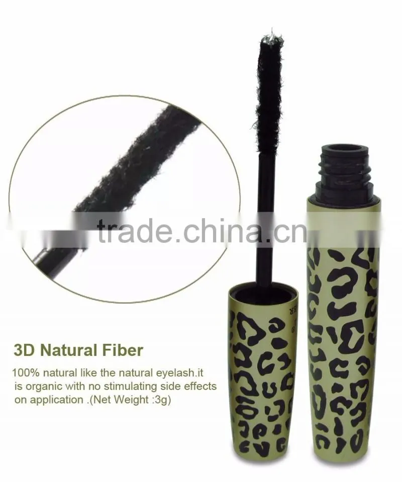 Love Alpha 3D fiber waterproof mascara Length curling and volume love alpha mascara leopard print