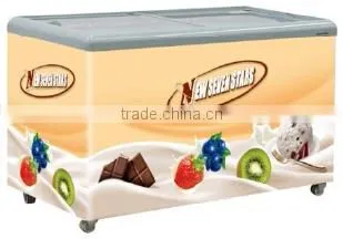 Sliding Glass Door Ice Cream Display Chest Freezer