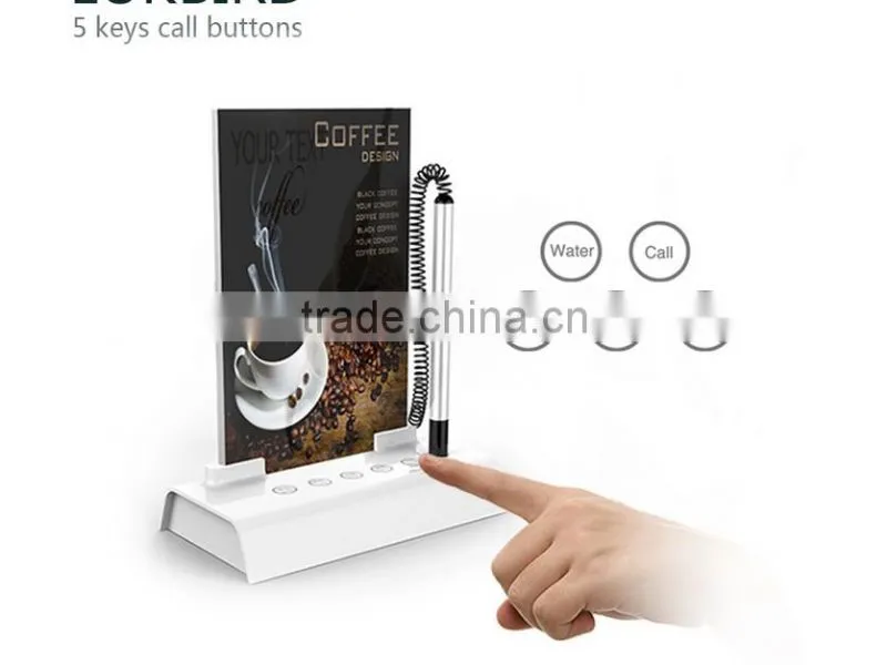 New model restaurant service table calling system waiter call button /Multi-function touch calling table card