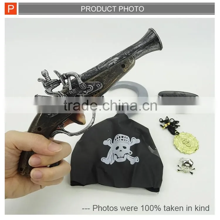 Plastic weapon toys pirate play gun toy set for kids