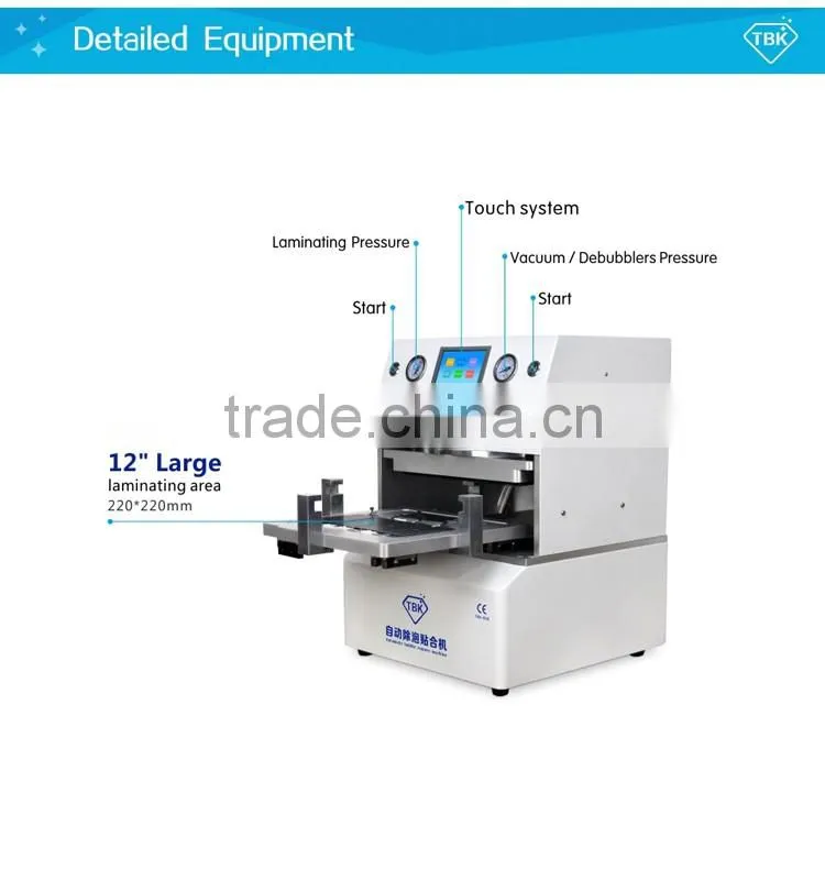 2016 TBK-608 New upgrade automatic laminating and defoaming bubble machine for lcd screen repair