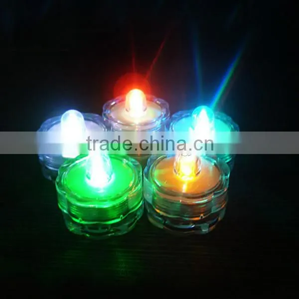 12Pcs Colorful Plum Blossom Shape Mini Submersible Waterproof Tea Lights Decorative Candle