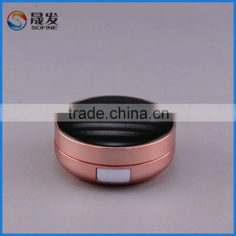 Round shape Air cusion compact powder case for make up packaging