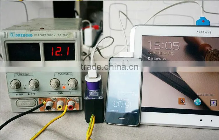 new car adapters output 2.4a and 1a for iphone 6