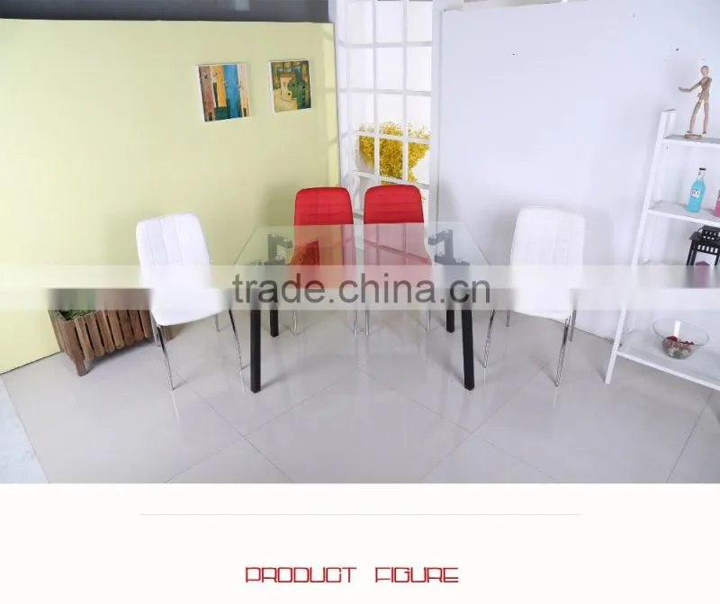 Popular rectangular glass top dining tables