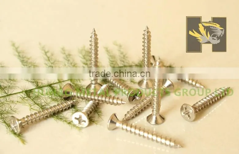 carbon steel phillips Ni plated flat countersunk head self tapping screw