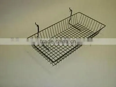 Slatwall accessories metal wire basket