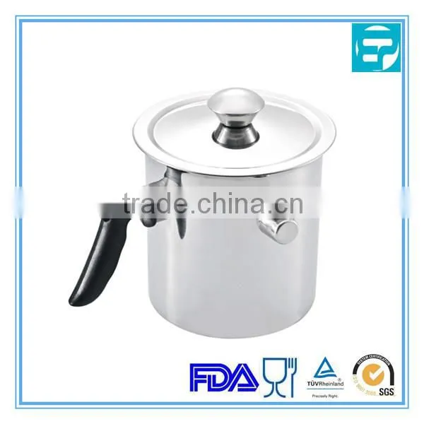 stainless steel doble wall milk heating pot