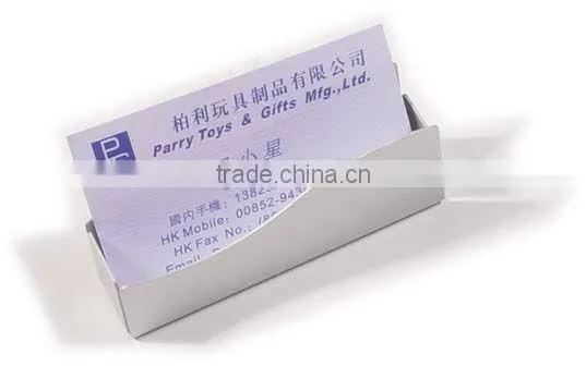 matt silver color aluminium business card holder
