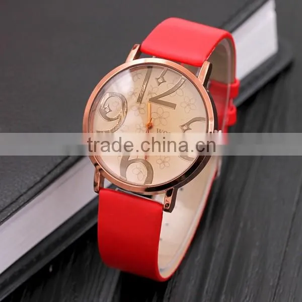 Latest Design Rose Gold Leather Leopard Watch For Women