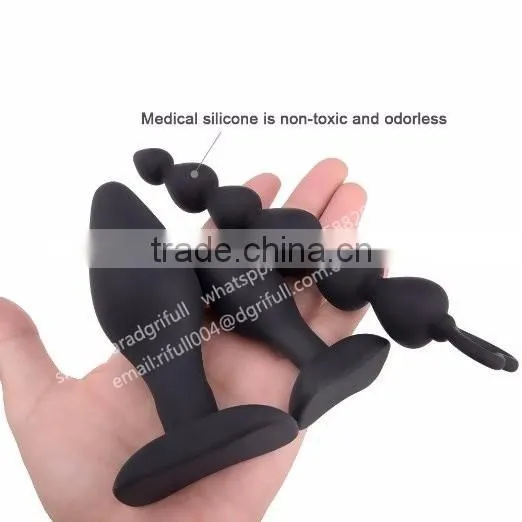 Silicone Anal Beads of 6 Beads,3 Sex Toys for Anal Masturbation and Expansion