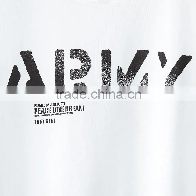 Mens White T-shirt Custom Silkscreen Printed T-Shirt