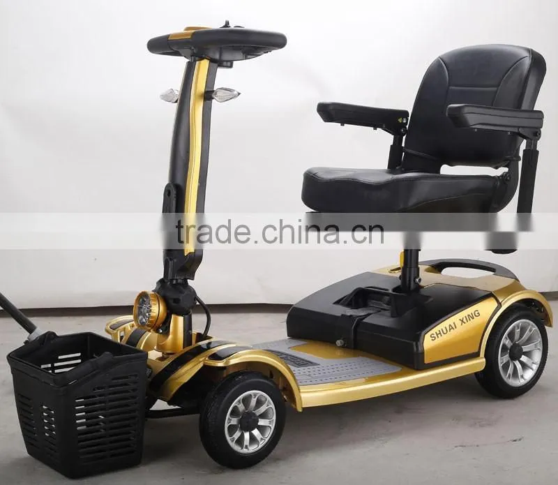 CE disabled person electric lightweight mobility scooter with bike and chair / bicycle