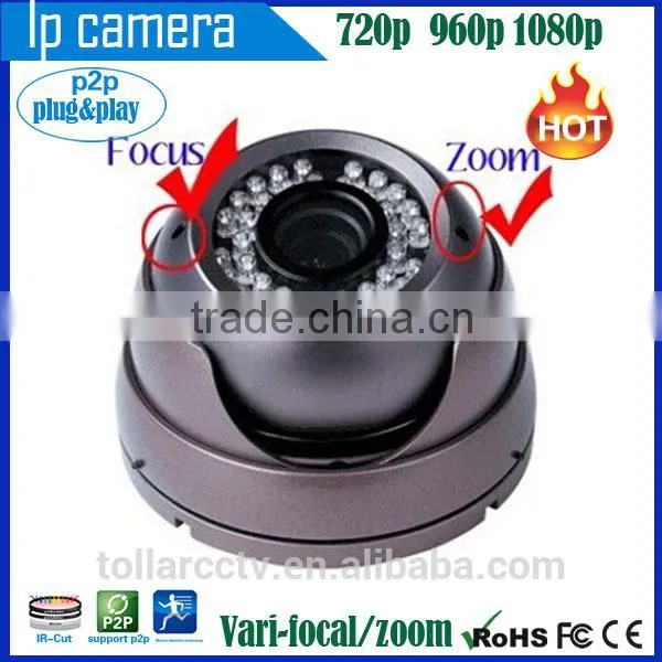 Modern & Adjustable! HD 720p/960p indoor night vision vari-focal waterproof ccctv ip camera ,ONVIF