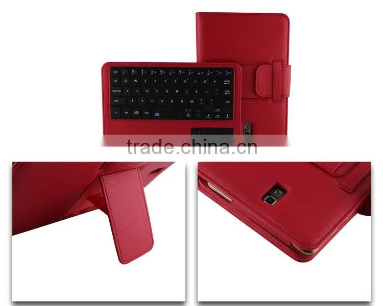 Leather waterproof tablet pc wireless bluetooth keyboard leather case for samsung