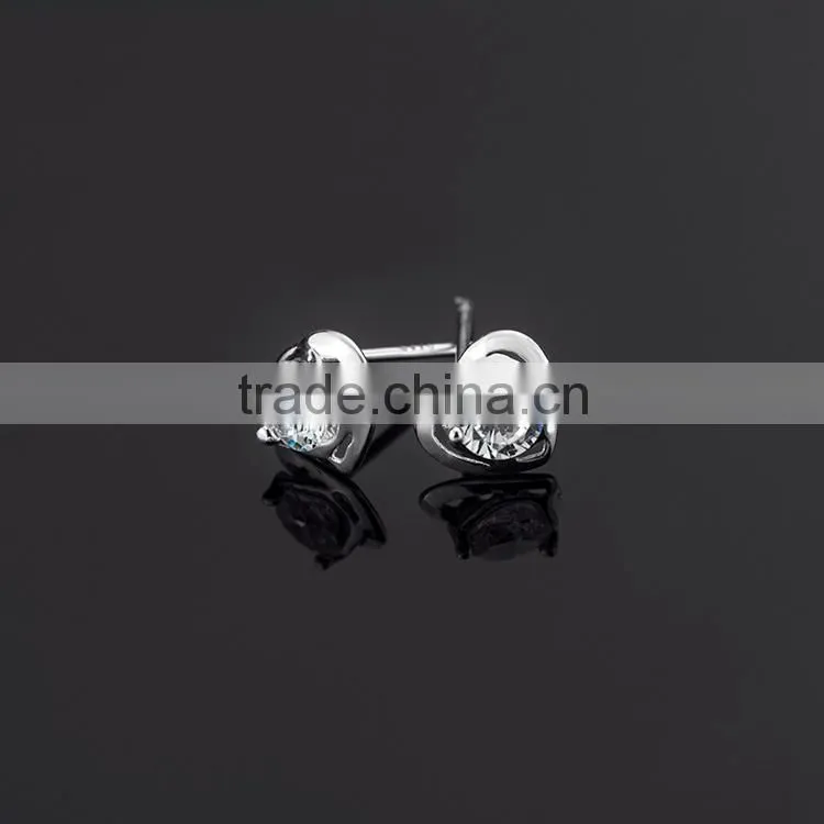 2015 fashion earring , Hot Colorful Heart Earring Stud Earring