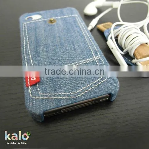 Denim Case with earphone winder for iPhone 4S Case